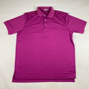 Peter Millar Men's Summer Comfort Polo Shirt - Size Large - Fuschia - Flaw